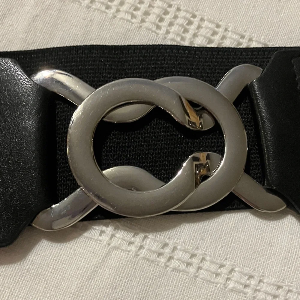 Black‎ Belt with Silver Buckle